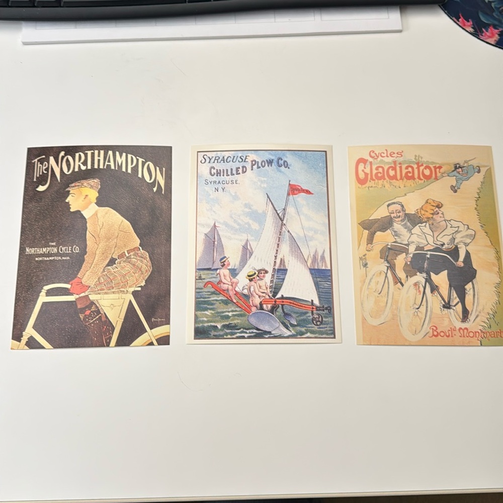 Vintage Advertisement Prints 5x7 - set of 3